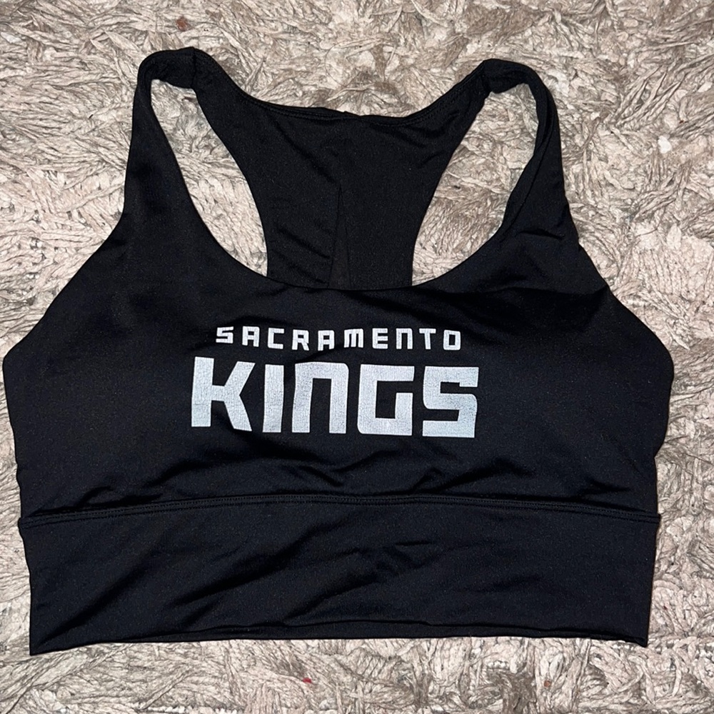 NBA Sacramento Kings black sports bra!